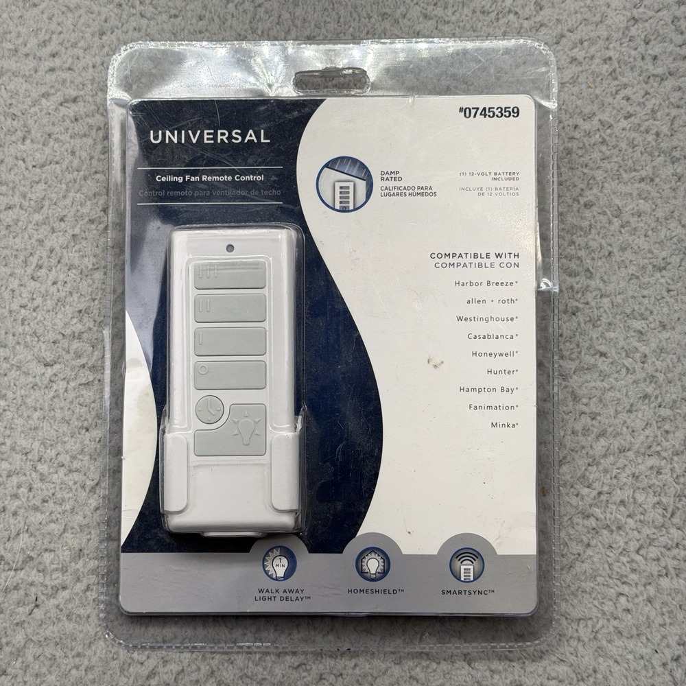 NIP Harbor Breeze 0745359 Handheld Universal Ceiling‎ Fan Remote Control 40837